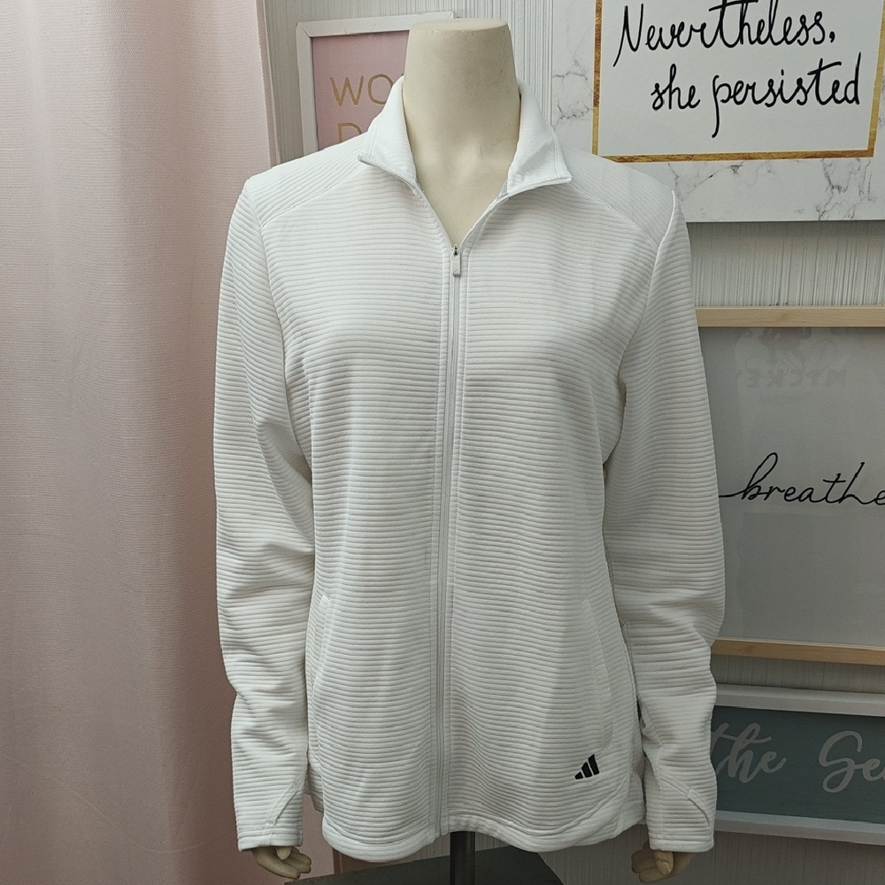Adidas White and Gray Jacket